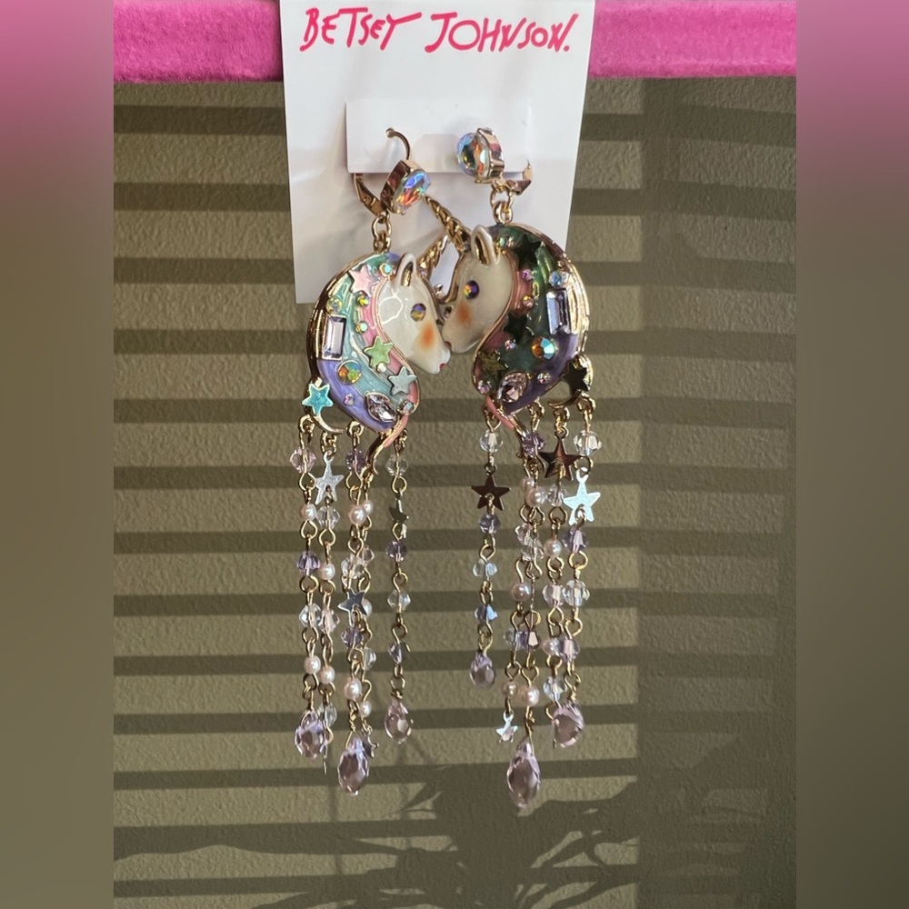 Betsy Johnson Unicorn Earrings